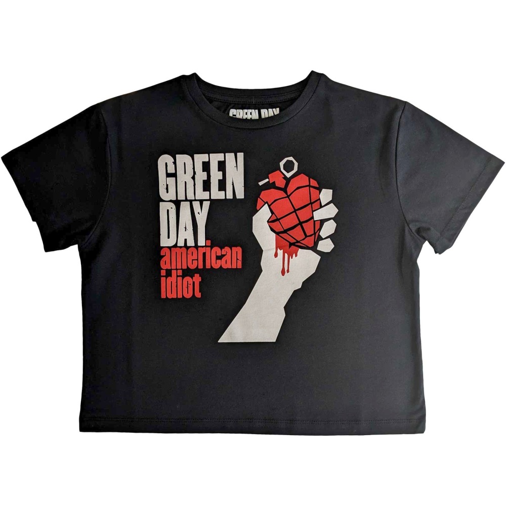 Green Day - American Idiot Crop top - Schwarz